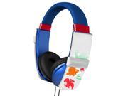 iHip Blue IP DOODLE BL Kids Safe Doodle Erasable Drawing Headphones and Four Built in Markers