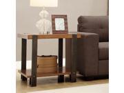 TRIBECCA HOME Lawson Brass and Reclaimed Wood End Table
