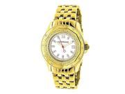 Luxurman Women s 1 4ct Diamond Yellow Gold Watch