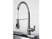 American Classic Modern Satin Nickel Spiral Pull down Kitchen Faucet