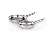 Coreal 2 piece Stainless Steel Fry Pan Set