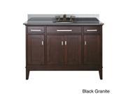 Avanity Madison 48 inch Single Vanity in Light Espresso Finish with Sink and Top