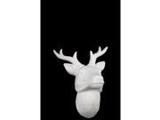 Porcelain Deer Head Wall Decor White