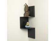 Laminated Corner Shelf in Walnut Finish