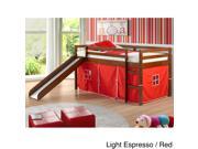 Twin size Tent Loft Bed with Slide