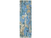 Hand tufted Artworks Blue Watercolor Rug 2 6 x 8