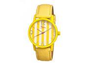 Boum Women s Gateau Leather Yellow Analog Watch