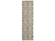 Runway Light Brown Ivory Hand tufted Wool Rug 2 3 x 8