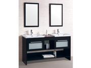 Double Sink Bathroom Vanity with Dual Matching Wall Mirrors