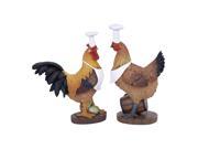 Decorative Rooster Chef Set of 2