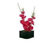 Christopher Knight Home Pink Orchid in Black Wave Container