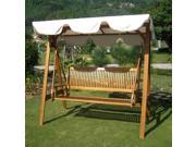 International Caravan Royal Tahiti 3 seater Outdoor Swing with Canopy