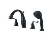 Yosemite Home Decor Two Handle Roman Tub Faucet with Hand held Shower