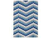 Indoor Outdoor Fiesta Blue Chevron Rug 7 6 x 9