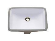 MR Direct U1913 W White Rectangular Undermount Porcelain Bathroom Sink