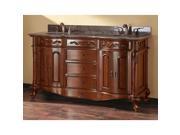 Avanity Provence 60 inch Double Vanity in Antique Cherry Finish with Dual Sinks and Top
