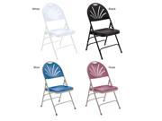 NPS Reinforced Fan back Polyfold Chairs Pack of 4