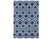 Indoor Outdoor Fiesta Moroccan Blue Rug 3 x 5