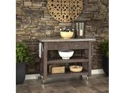 Concrete Chic Weathered Brown Kitchen Cart