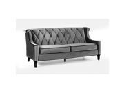 Modern Grey Velvet Sofa