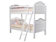 Emma French Design Twin Bunk Bed with Ladder and Safety Rails