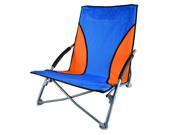 Stansport Low Profile Fold Up Chair Blue and Orange G 11 50