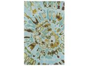 Hand tufted Artworks Teal Tie dye Rug 2 x 3