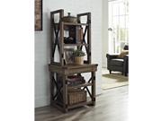 Altra Wildwood Rustic Audio Pier Metal Frame Bookcase