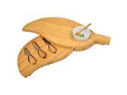 Leaf shaped Cheese Board Set with Bowl