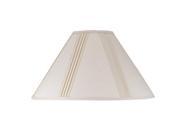 Cal Lighting Side Pleated Off white Linen Shade