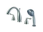 Yosemite Home Decor Two Handle Roman Tub Faucet with Hand held Shower