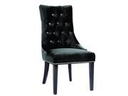 Carlyle Black Velvet Side Chair