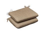 Pillow Perfect Outdoor Tan Textured Seat Cushions with Sunbrella Fabric Set of 2