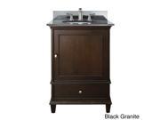 Avanity Windsor 24 inch Single Vanity in Walnut Finish with Sink and Top