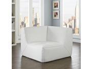 Align Bonded Leather Corner Sofa in White