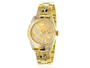 Luxurman Women s Tribeca Diamond 18k Yellow Gold plated Watch