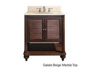 Avanity Tropica 24 inch Single Vanity in Antique Brown Finish with Sink and Top