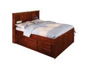 Merlot Bookcase 6 drawer Full size Bed
