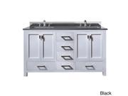 Avanity Modero 60 inch Double Vanity in White Finish with Dual Sinks and Top