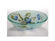 Floral Glass Sink Bowl