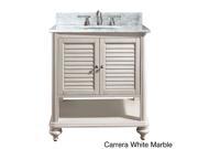 Avanity Tropica 24 inch Single Vanity in Antique White Finish with Sink and Top