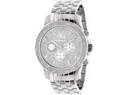 Luxurman Men s Real 1 4ct TDW White Diamond Watch