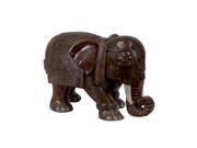 Stained Wood Finish Resin Indian Elephant Dark Brown
