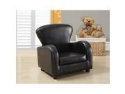 Dark Brown Leather Look Juvenile Club Chair