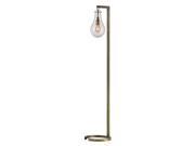 HGTV HOME Foucault 1 light Antique Brass Floor Lamp