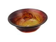 Glass Amber Flower Sink Bowl