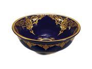 Legion Furniture Sink Bowl Blue and Yellow Porcelain