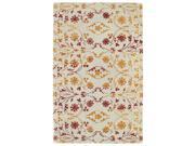 Hand Tufted Ombre Fire Floral Rug 5 x 7 9