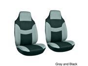 Oxgord 2 piece Integrated High Back Bucket Seat Cover Set for Two Front Chairs