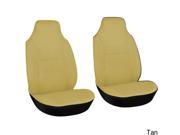 Oxgord 2 piece Integrated High Back Bucket Seat Cover Set for Two Front Chairs